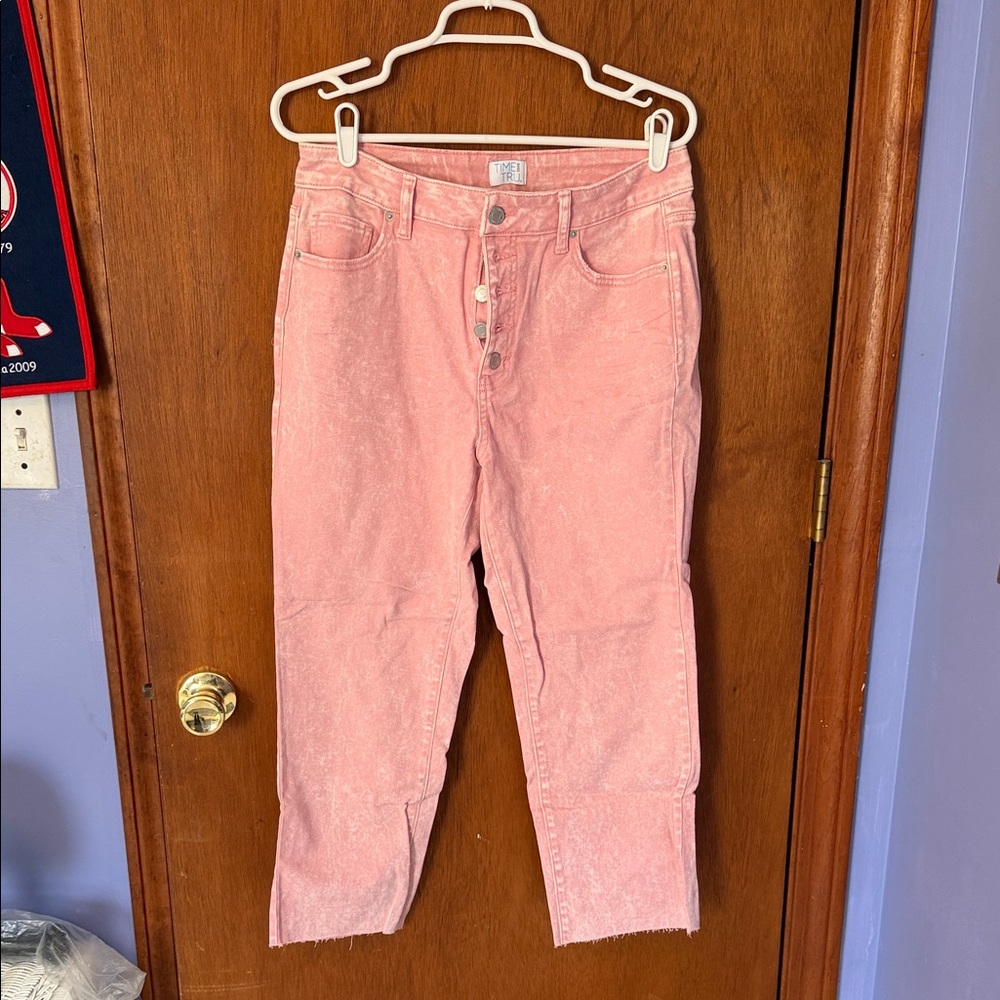 Time and Tru Pink Ankle Jeans